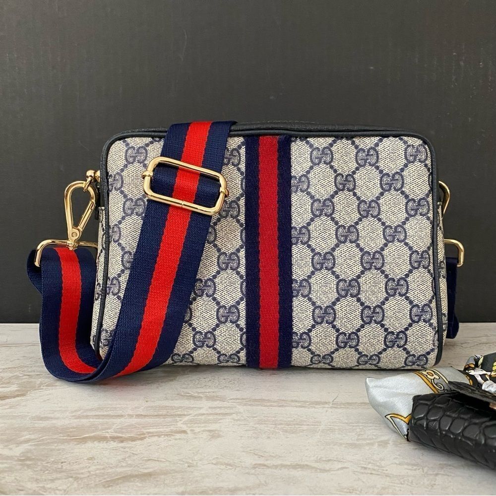 GUCCI GG Pattern Pvc/Leather Clutch-Crossbody-Shoulder Bag 💼 - Picture 3 of 17